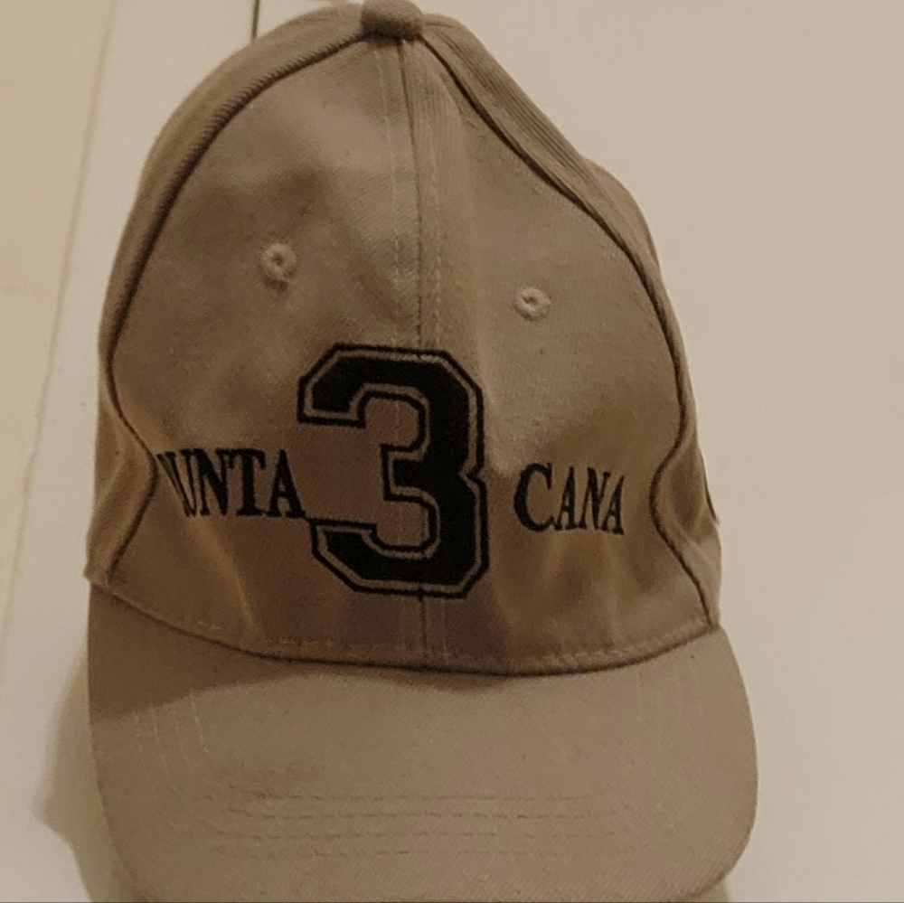 Men Punta Cana D.R. adjustable baseball cap, Tan n Black